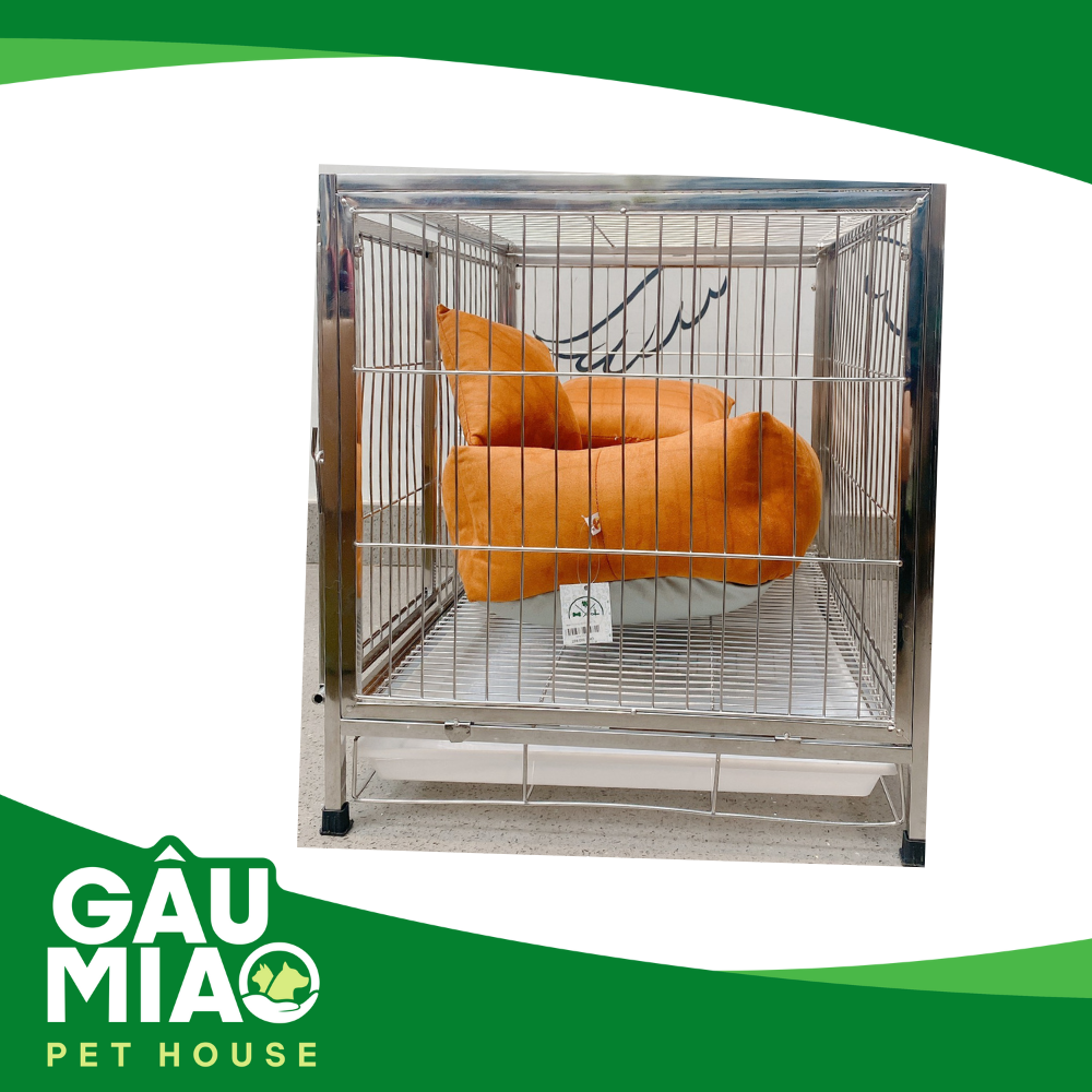 Chuồng khung inox, nan lưới  SLC-s.M_60*46.5*49.5cm