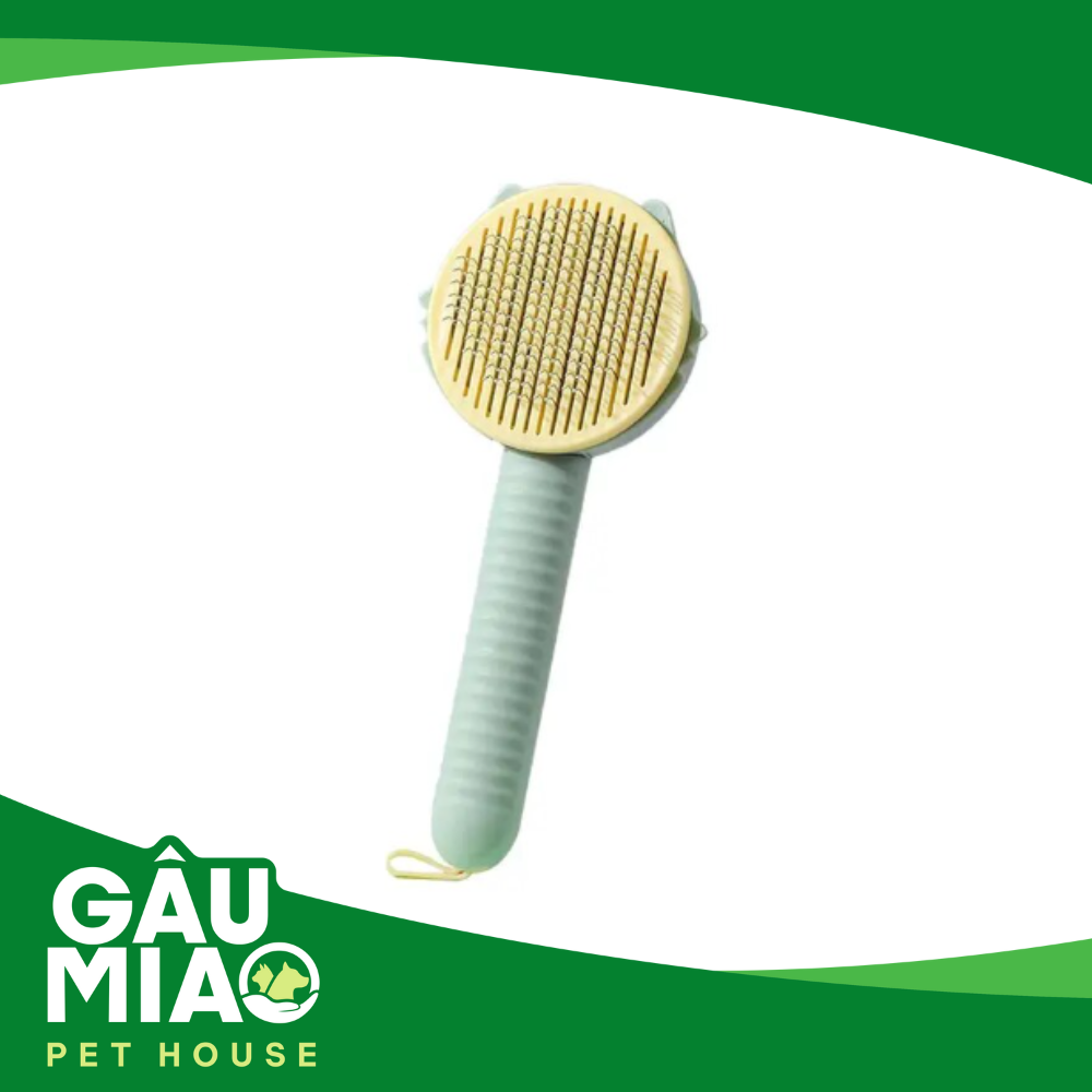 Lược kim bấm nút - Tròn có dây treo