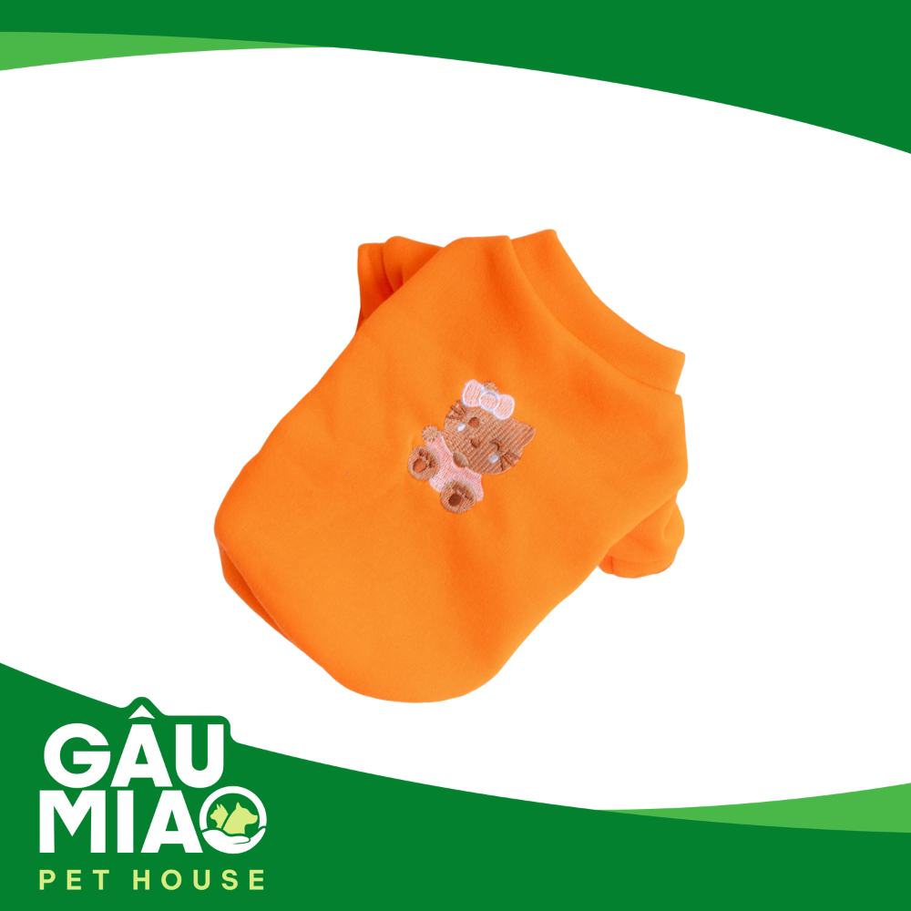 Áo nỉ có tay hình thú thêu