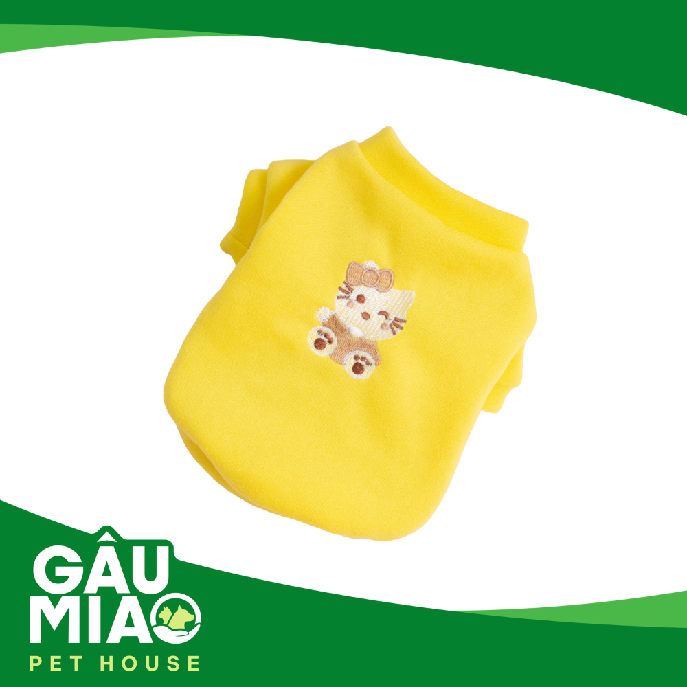 Áo nỉ có tay hình thú thêu