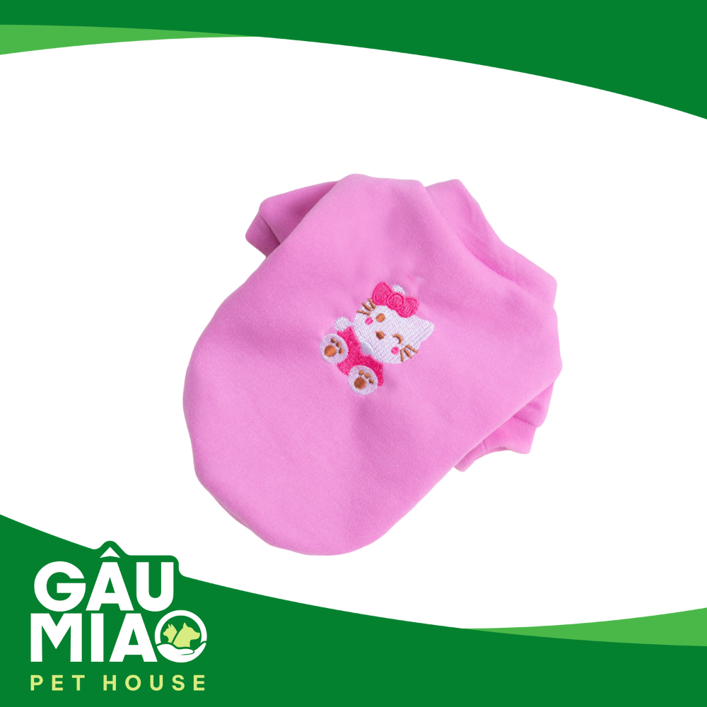 Áo nỉ có tay hình thú thêu