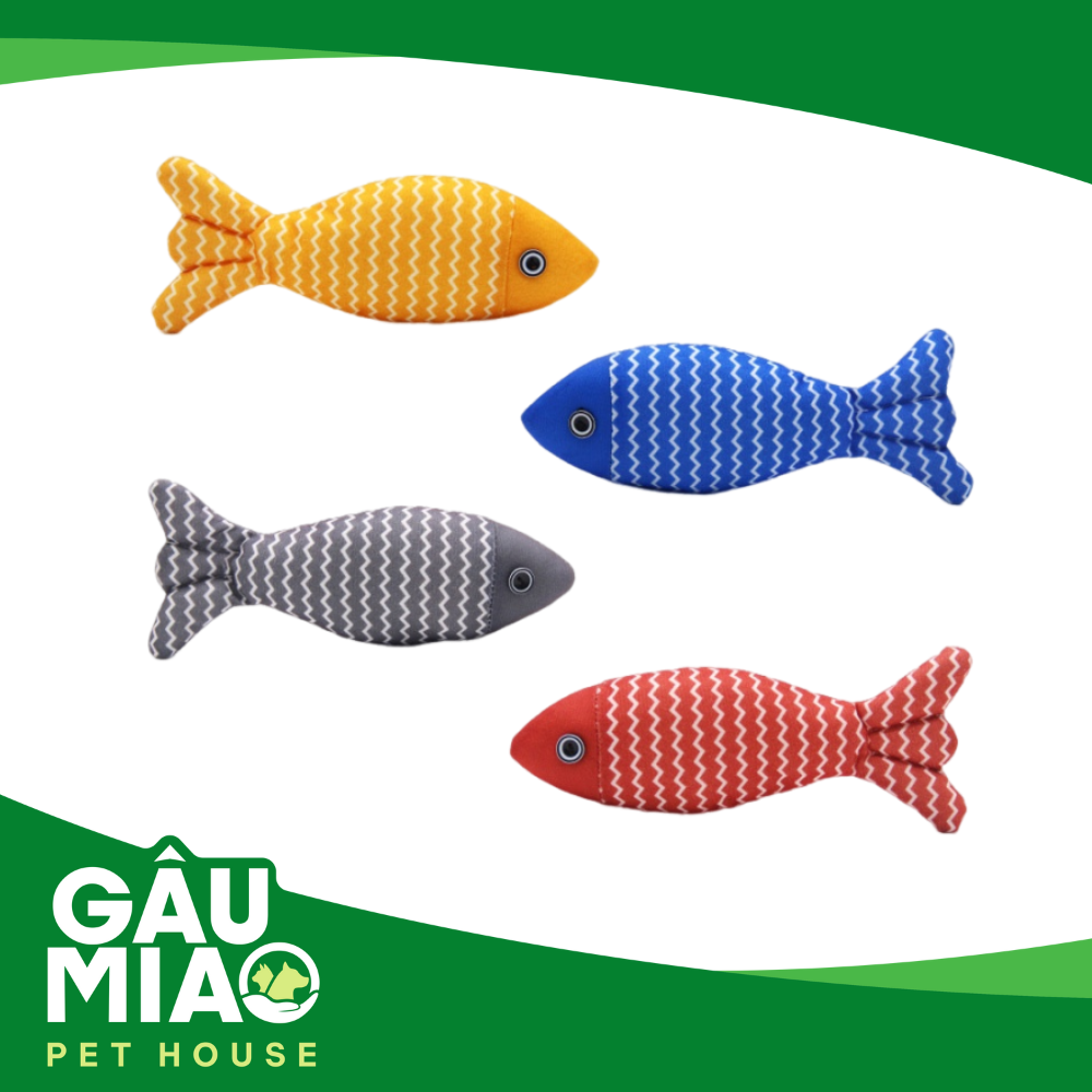 Đồ chơi cá nhồi bông có catnip