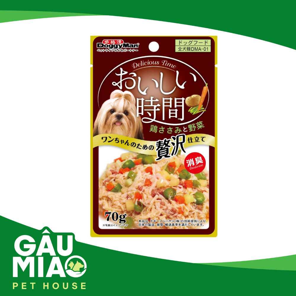Doggyman Z0164 Thịt gà và rau củ cho chó - 70g