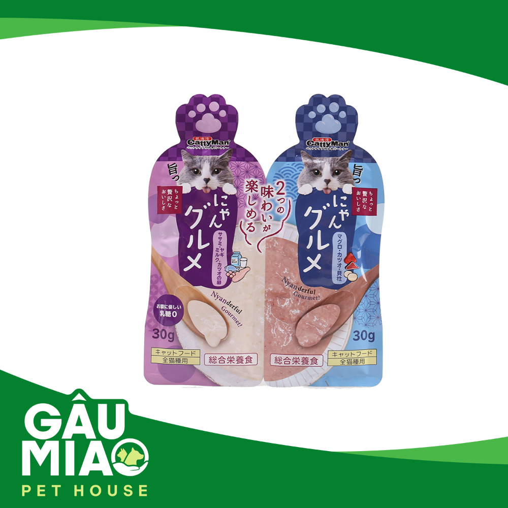 CattyMan-Súp thưởng mix vị cho mèo 2 gói 30g