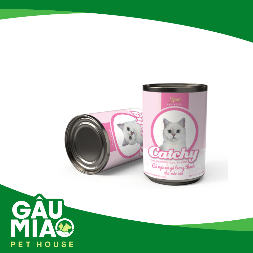 5Plus Catchy pate cho mèo con 4-12 tháng 400g