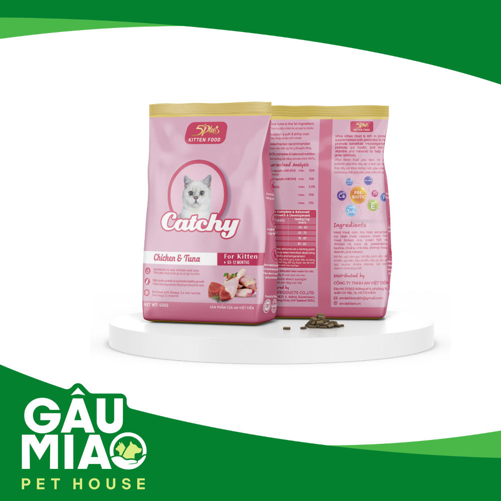 5 Plus Catchy - hạt cho mèo con 400g