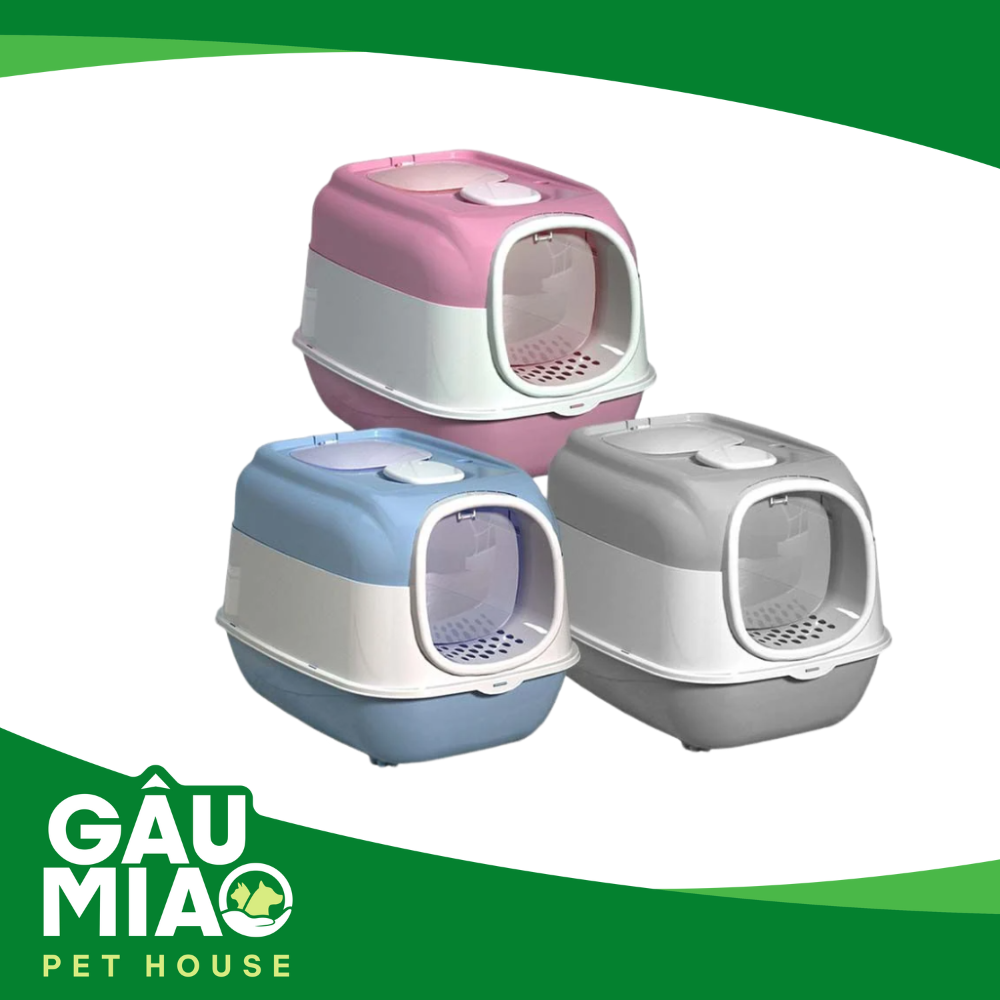Nhà vệ sinh mèo 2 cửa