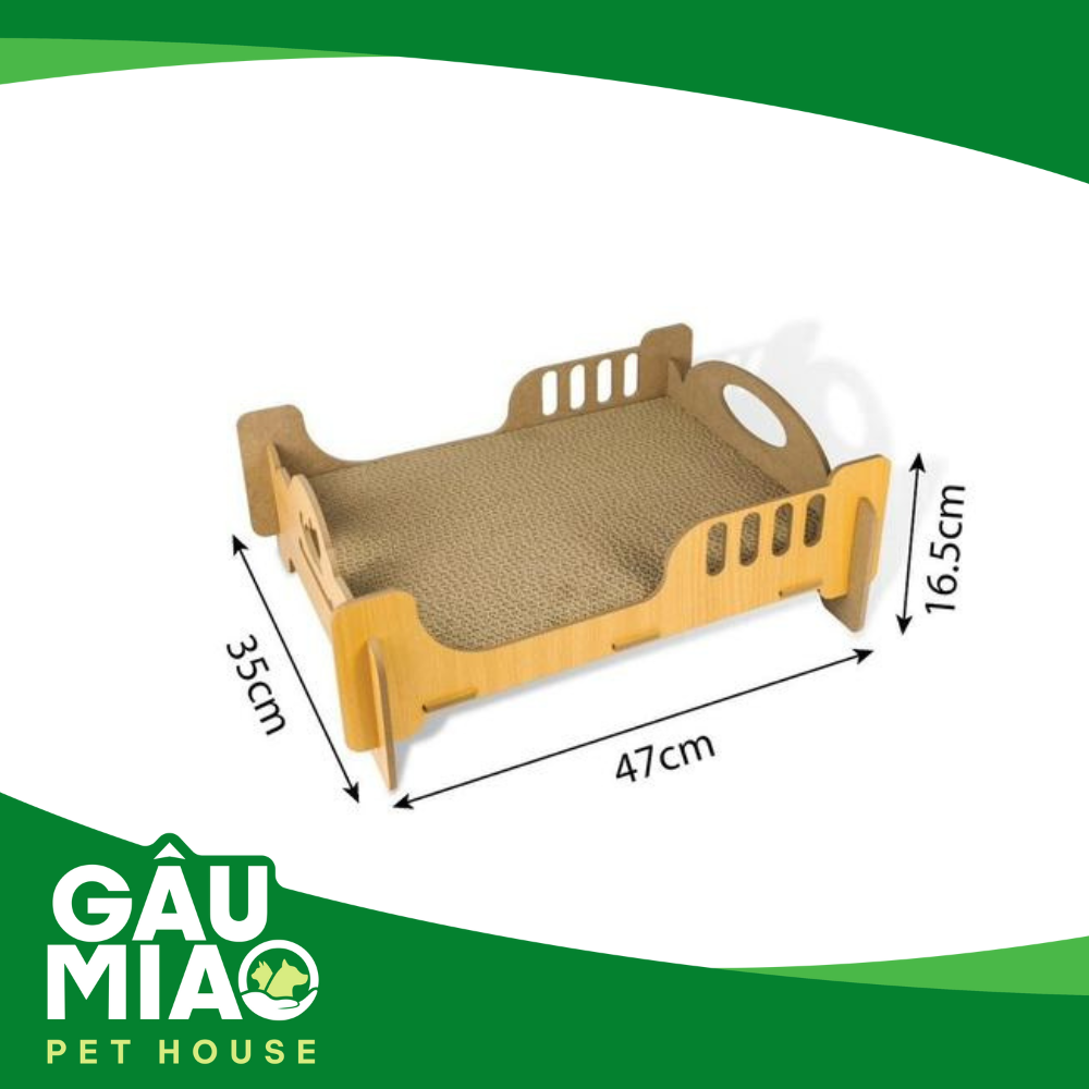 Giường gỗ cào móng GG1T cho mèo 47*35*16.5cm