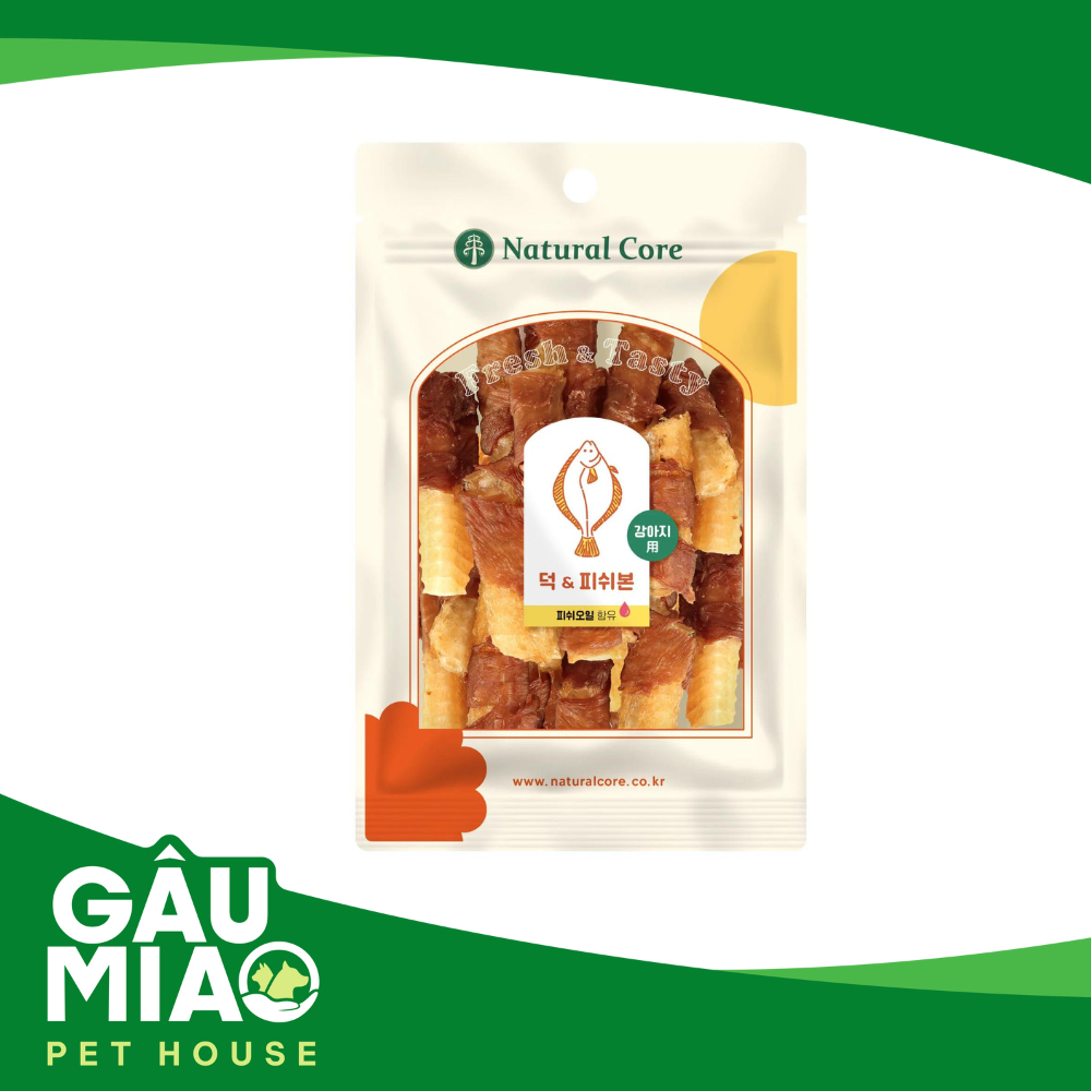 Natural Core - Thịt vịt cuộn xương cá 70g