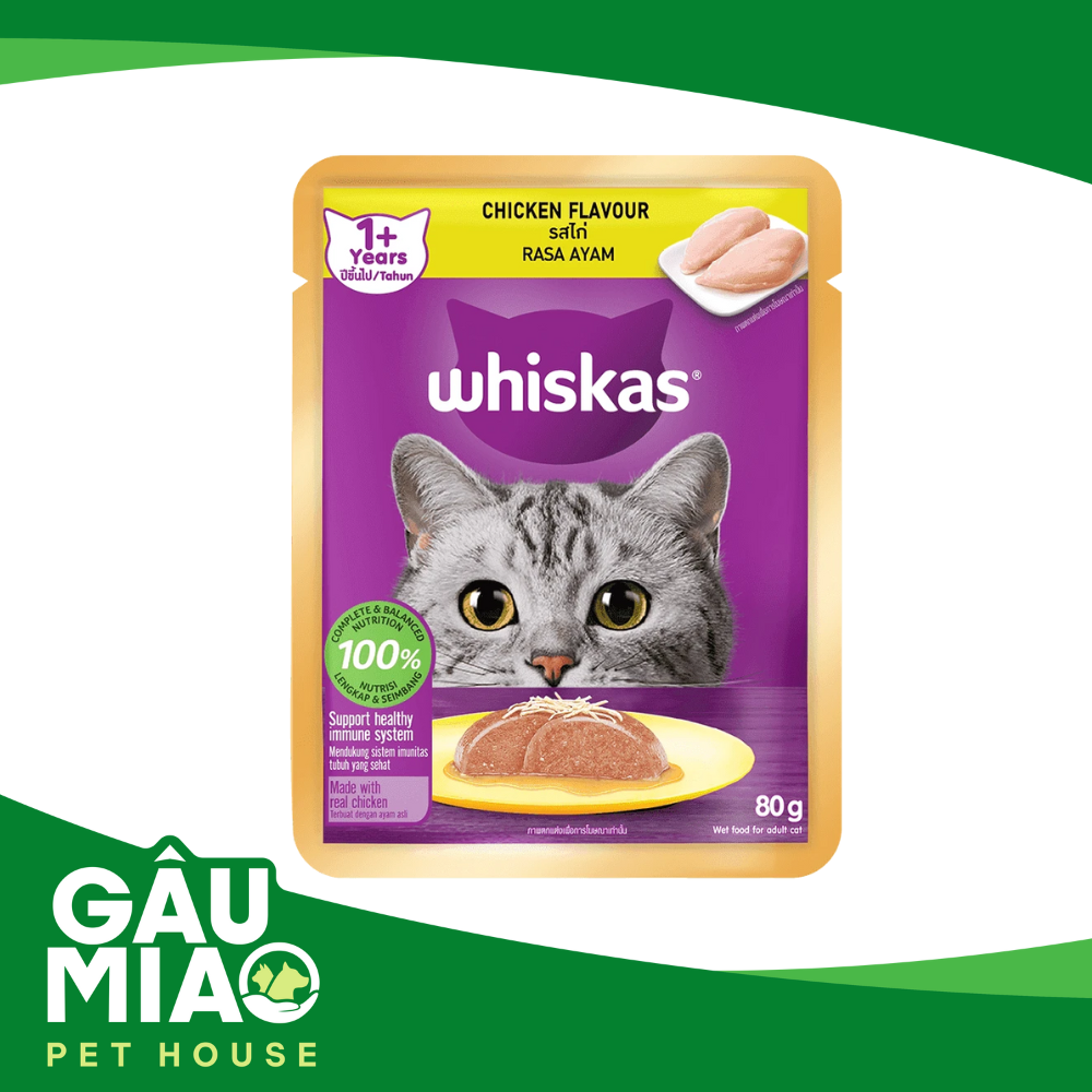 Whiskas Pate Adult Cat 80g - Pate cho mèo trưởng thành