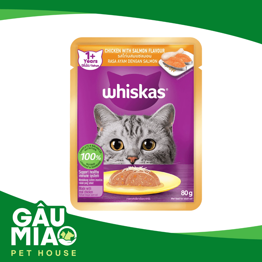 Whiskas Pate Adult Cat 80g - Pate cho mèo trưởng thành