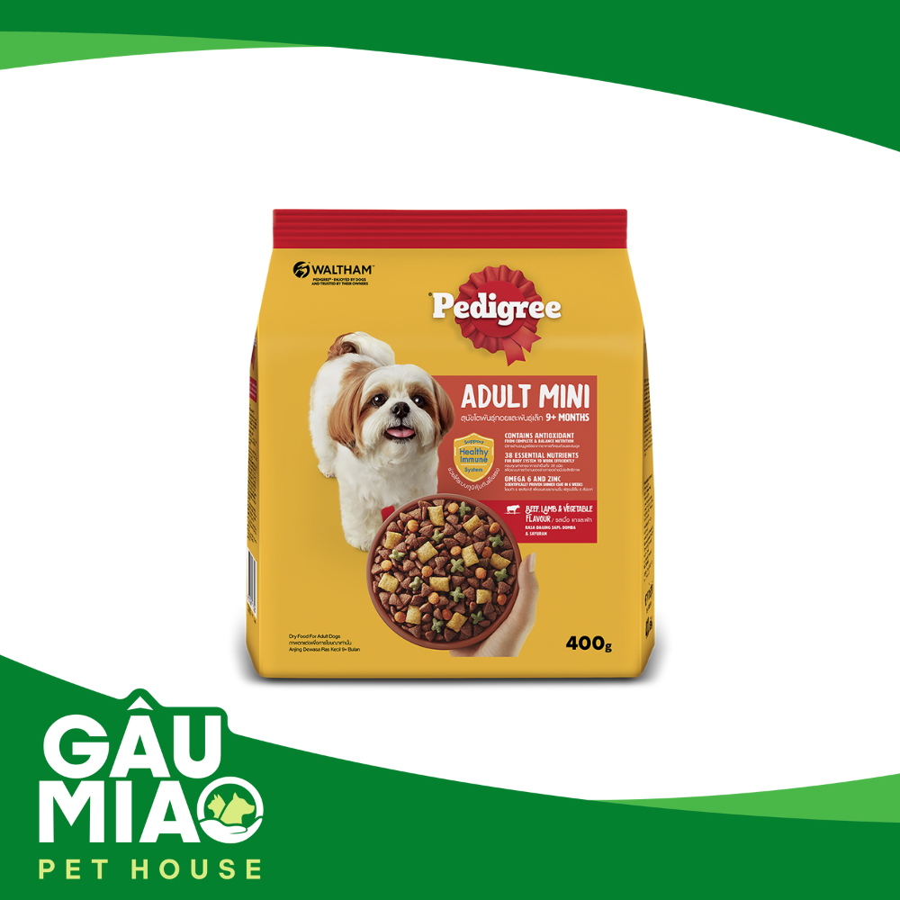 Pedigree Adult Mini dog-thịt bò, cừu&rau củ