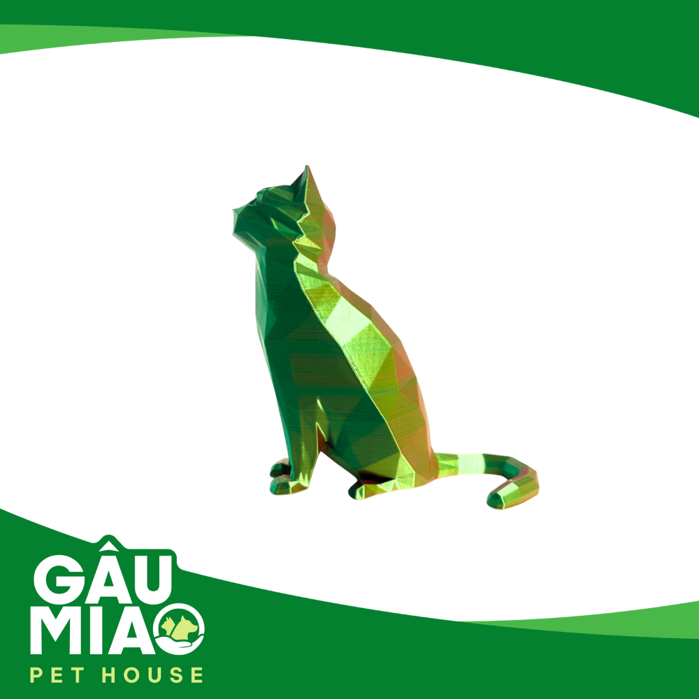 Tượng mèo low poly