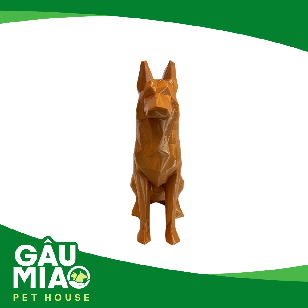 Tượng chó Becgie low poly 15cm
