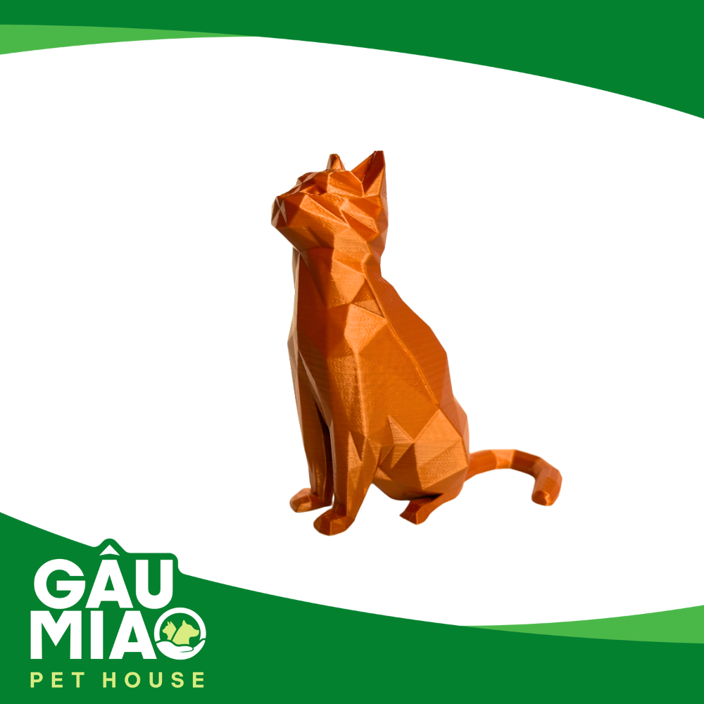 Tượng mèo low poly
