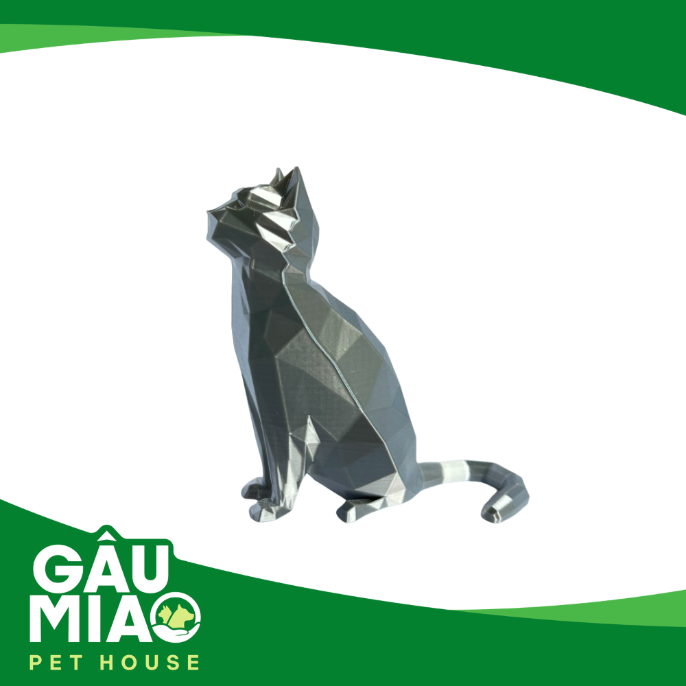 Tượng mèo low poly