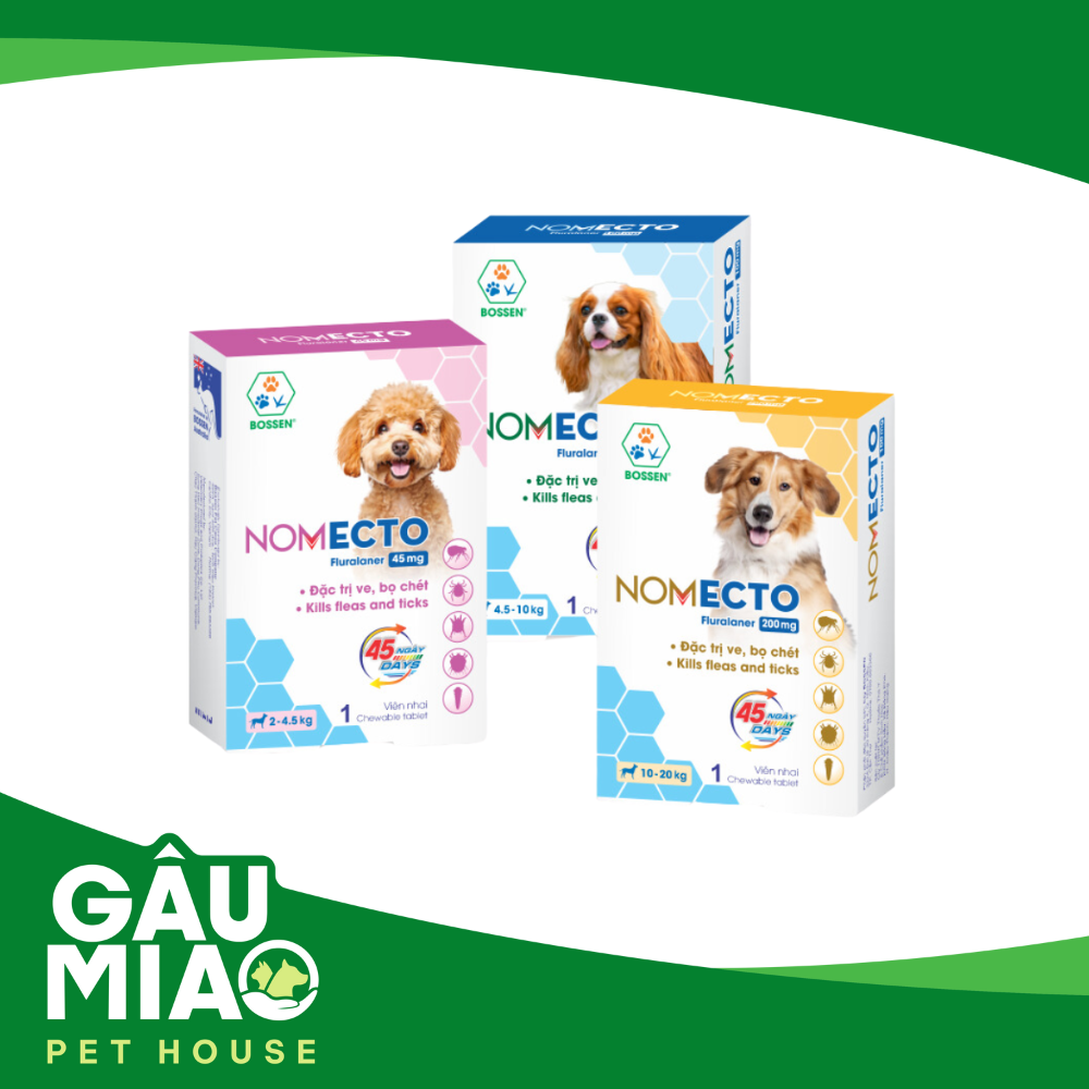 NOMECTO thuốc viên đặc trị ve, bọ chét
