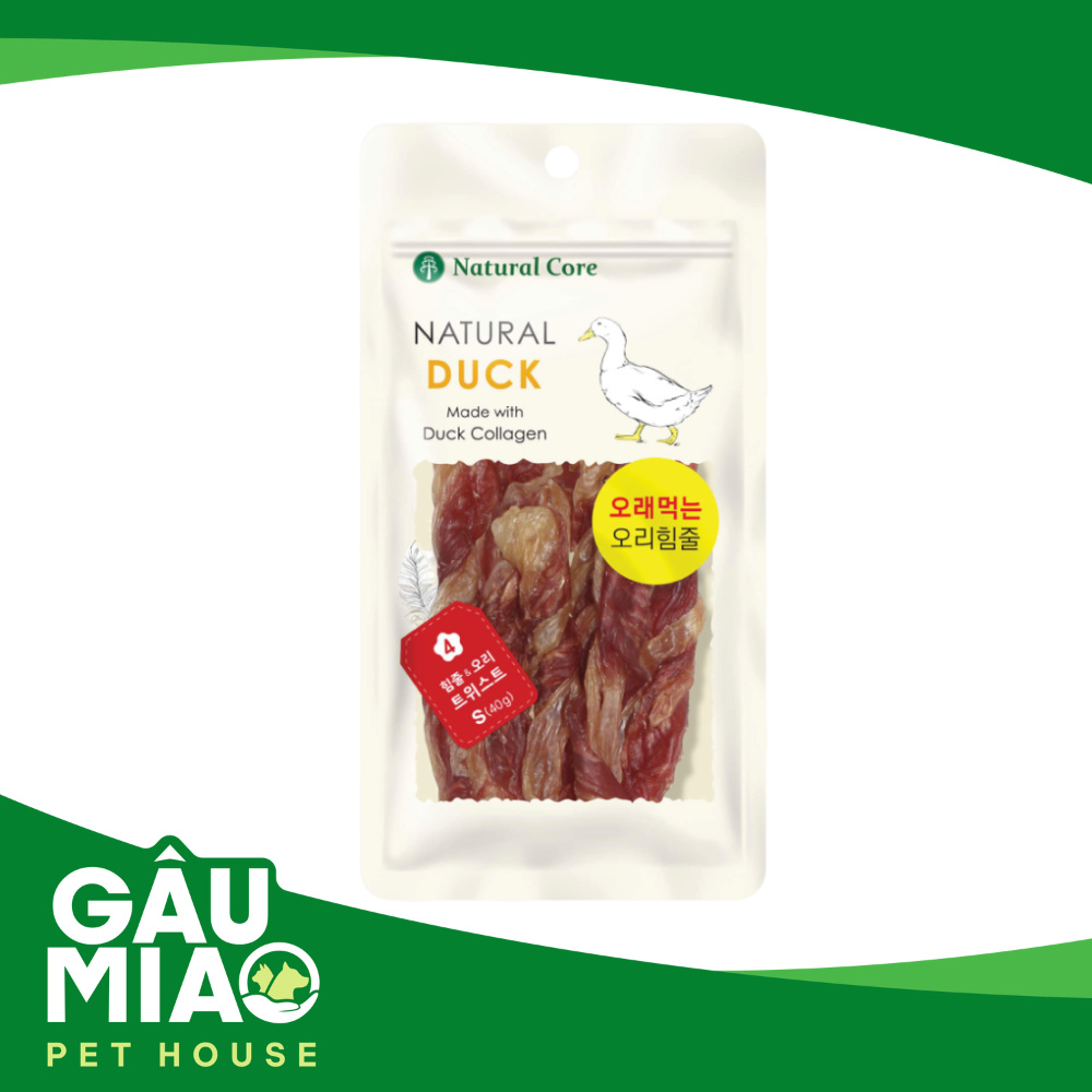 Natural Core - Thịt vịt cuộn gân vịt 40g cho chó