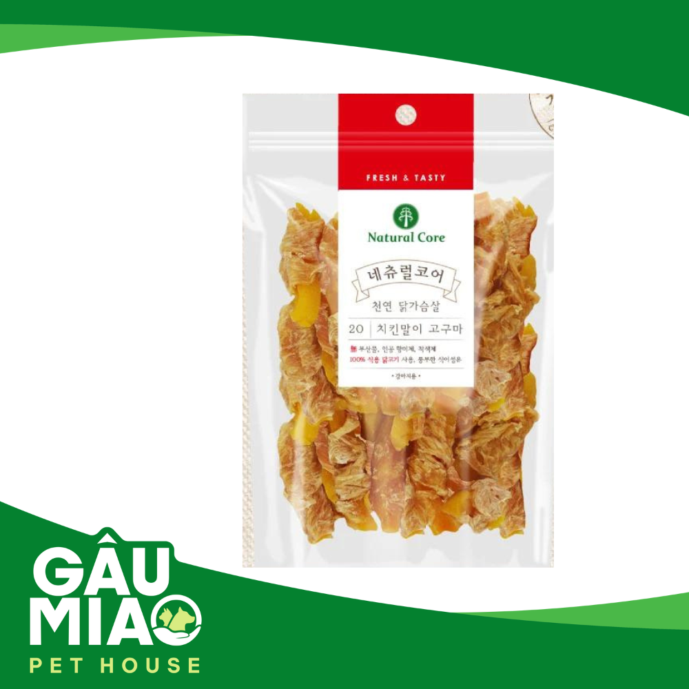 Natural Core - Thịt cuộn khoai lang 110g cho chó