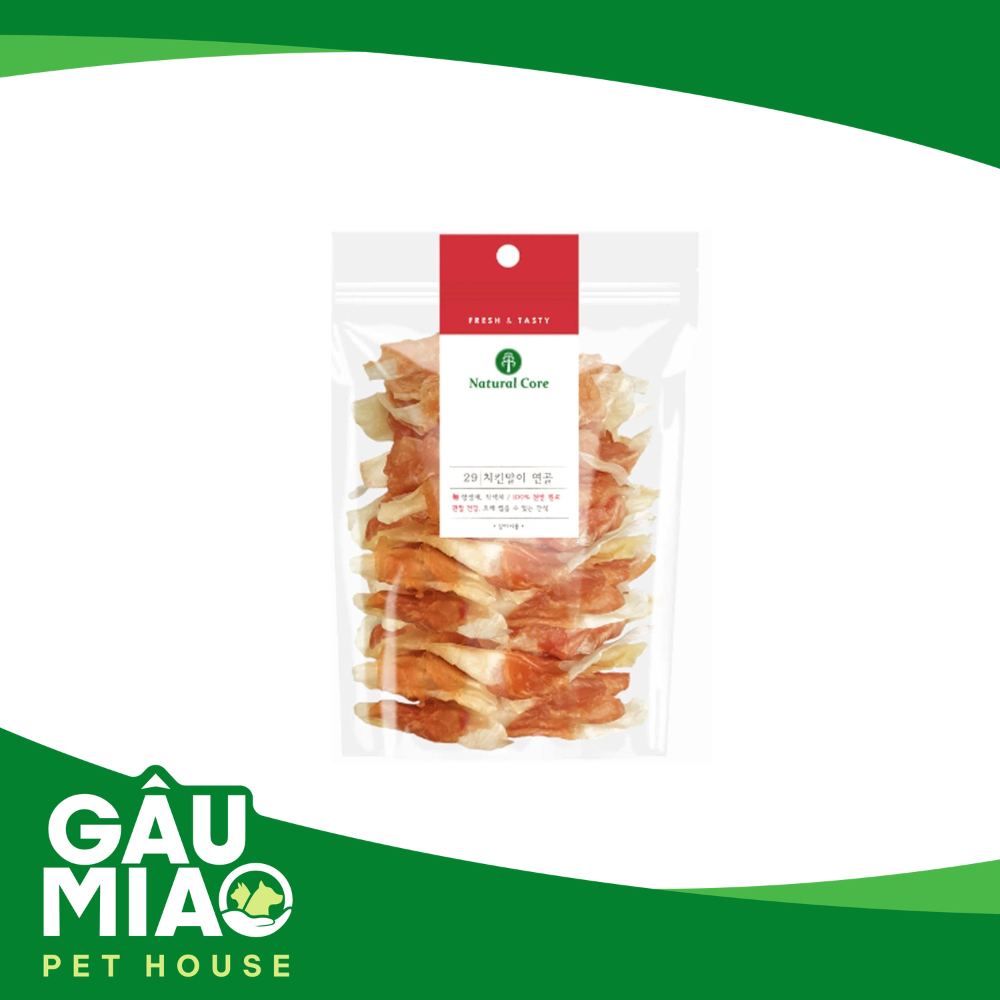 Natural core - Thịt gà cuộn sụn thỏ 140g cho chó