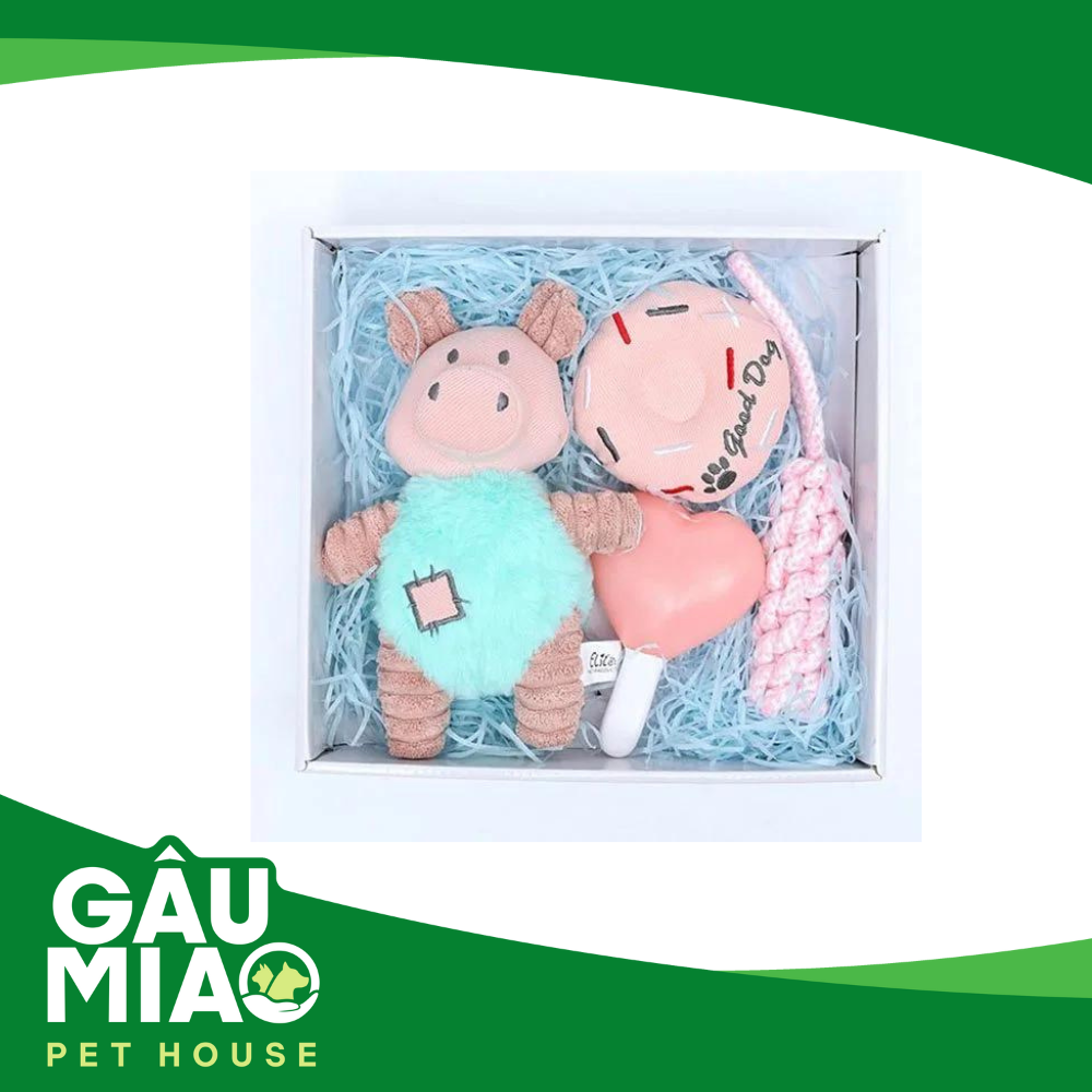 Hộp quà combo thú bông cho thú cưng