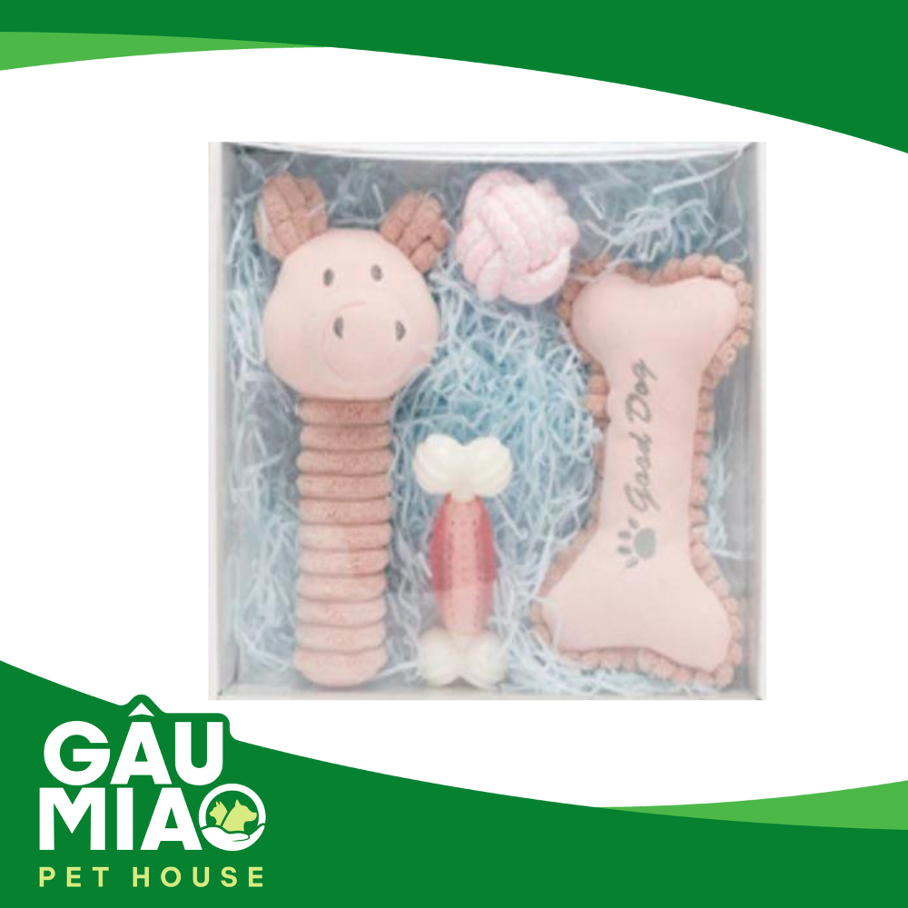 Hộp quà combo thú bông cho thú cưng