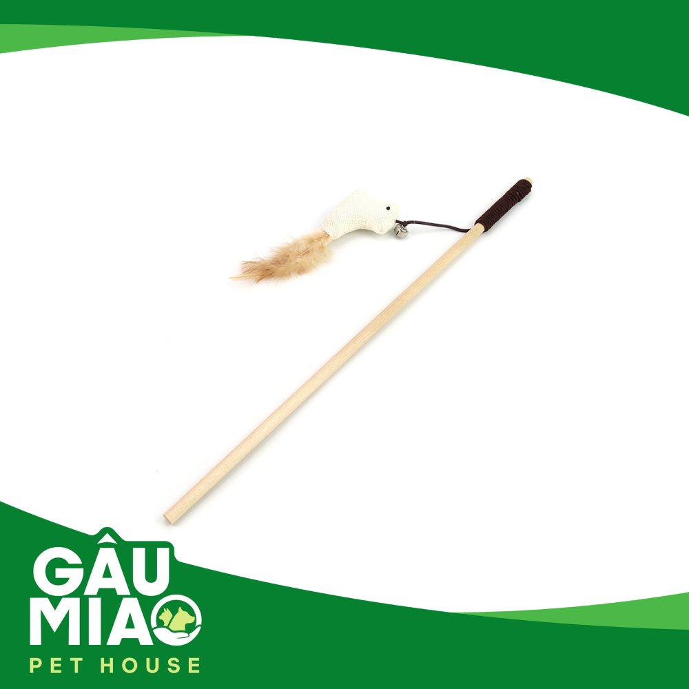 Cần câu cán nhựa cho mèo