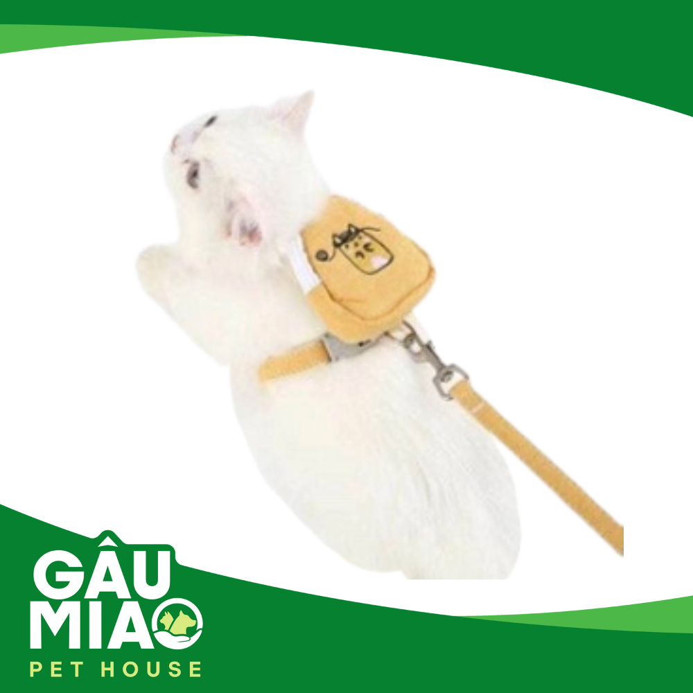 Bộ dây dắt + yếm ba lô cho chó mèo nhỏ