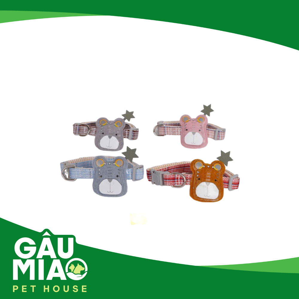 Vòng cổ caro Gấu ZC2352 1cm