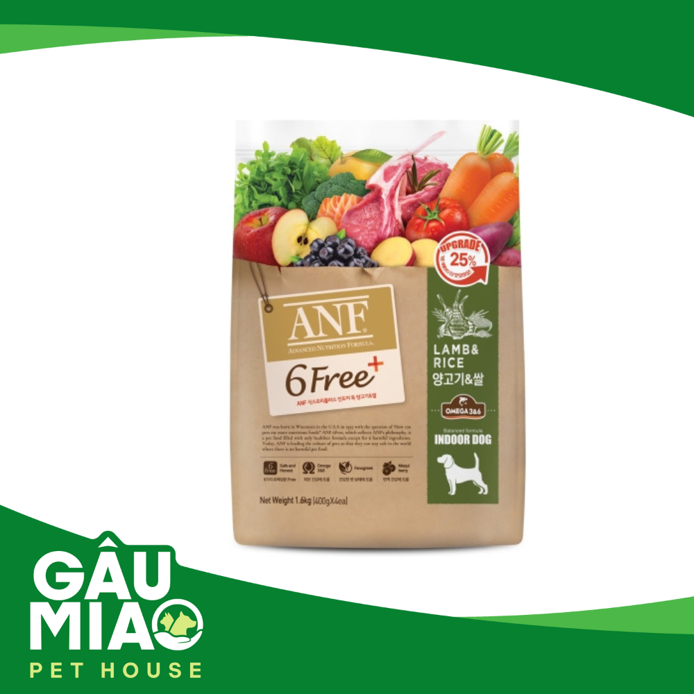 ANF 6 FREE + Thức ăn hỗn hợp hoàn chỉnh cho chó con& chó lớn 1.6kg