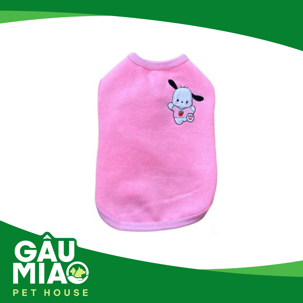 Áo nỉ sát nách thêu thú cưng