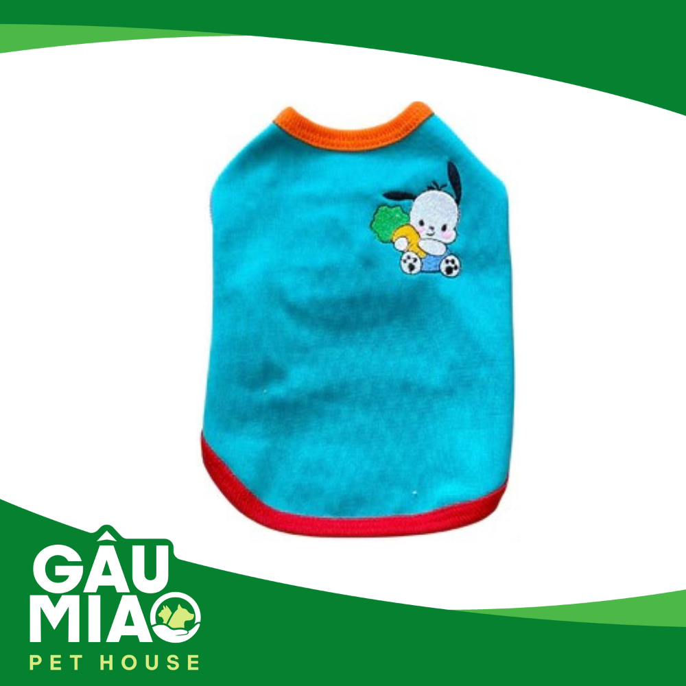 Áo nỉ sát nách thêu thú cưng
