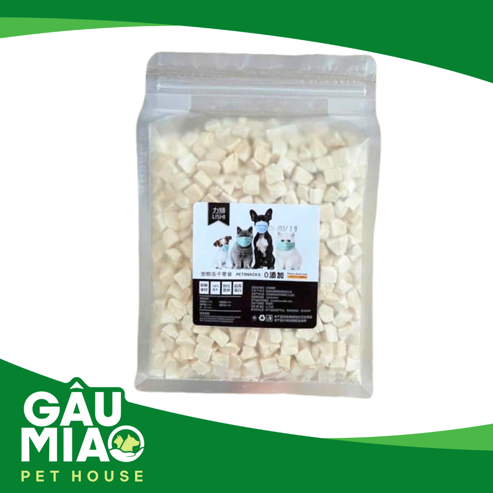Gà viên sấy khô cho chó mèo LISHI 500g
