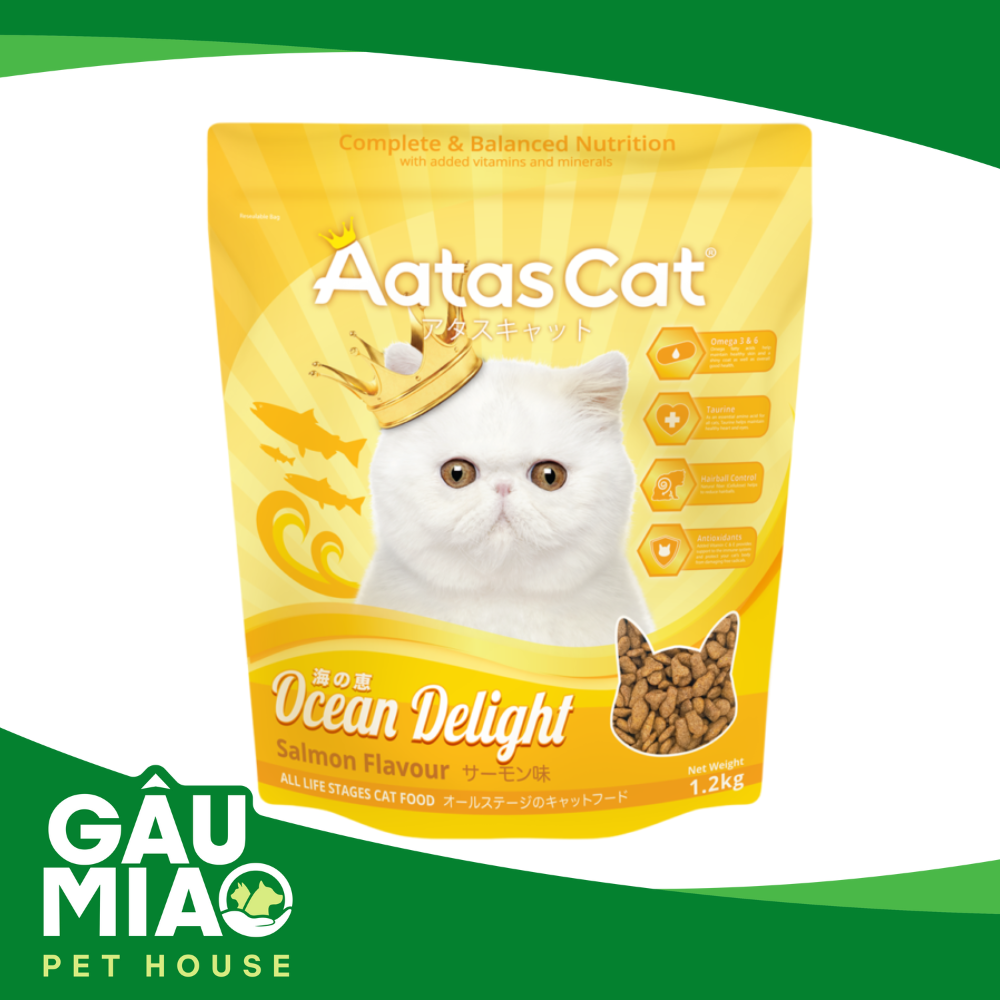 Aatas Cat Ocean Delight- Thức ăn mèo vị cá hồi 1.2kg