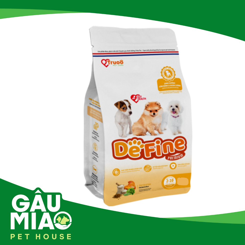 DeFine-Thức ăn chó con-Thịt gà& Gạo 500g