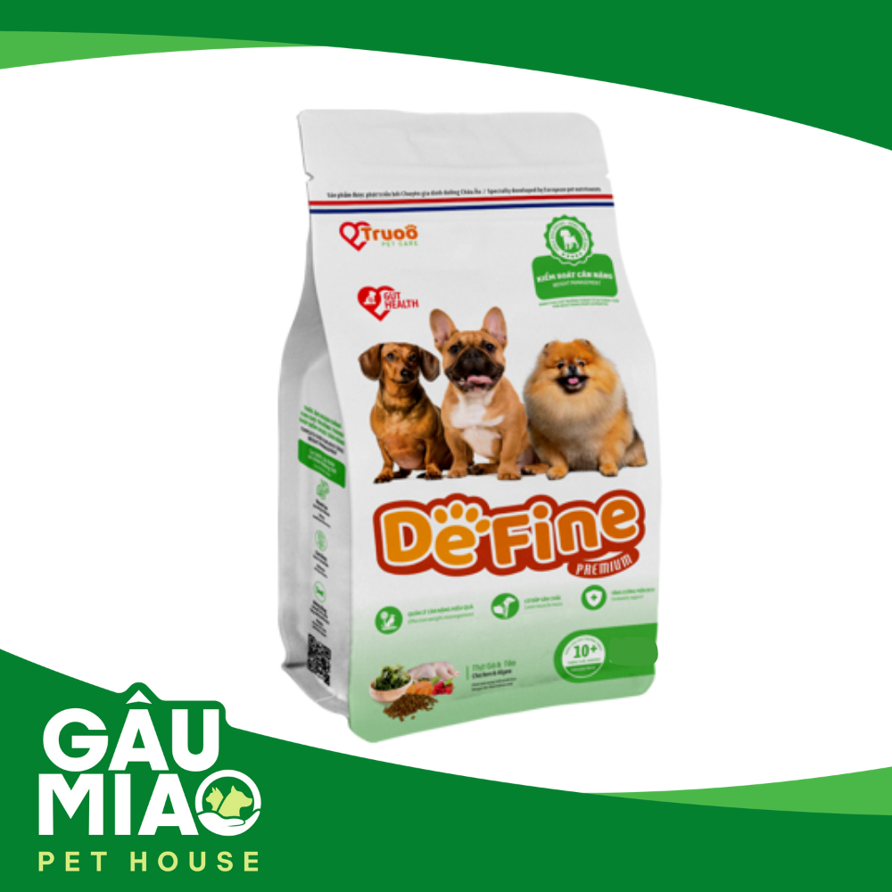 DeFine-Thức ăn chó trưởng thành-Kiểm soát cân nặng-gà&tảo 500g