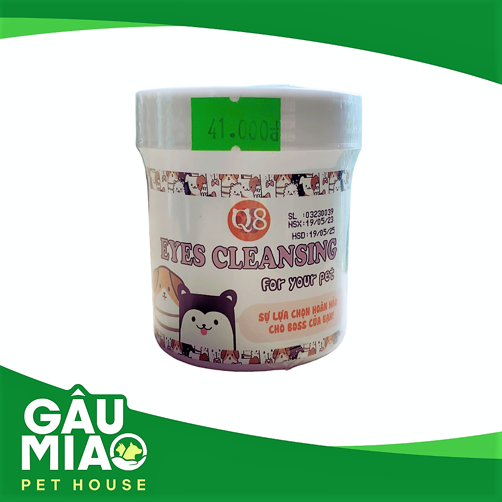 Bông lau vệ sinh vùng mắt cho chó