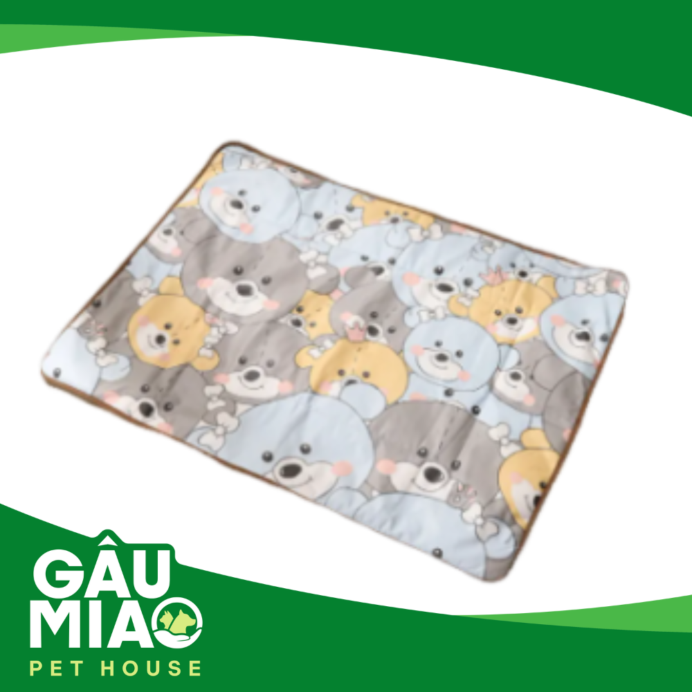 Thảm nằm cho mèo 2 mặt vải Da Pu họa tiết