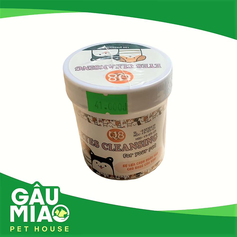 Bông lau vệ sinh vùng mắt cho chó