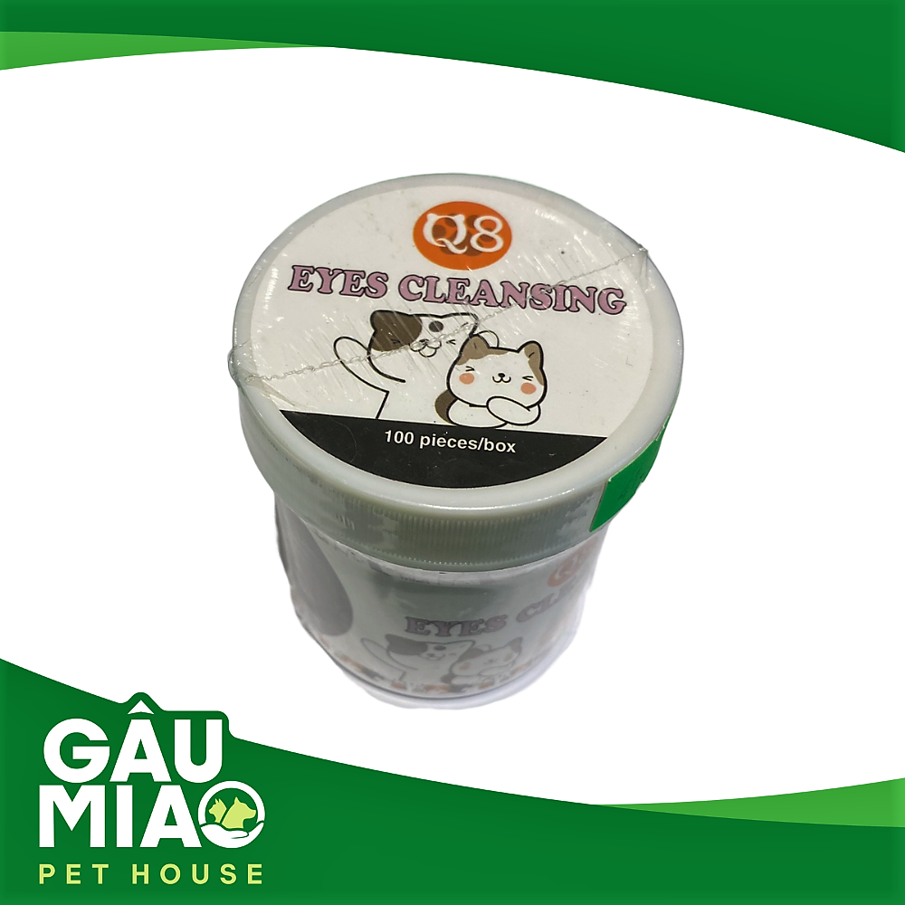 Bông lau vệ sinh vùng mắt cho mèo