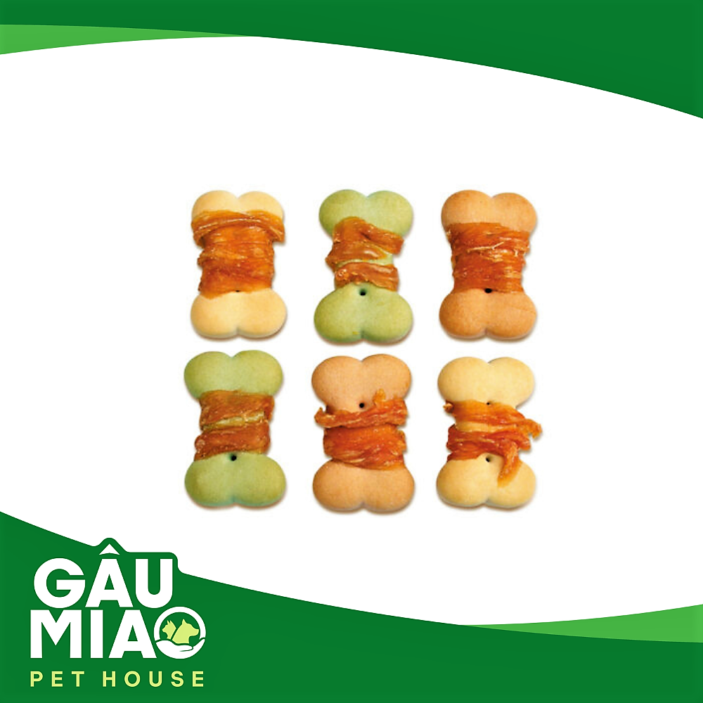 Wanpy Chicken Jerky & Biscuit Twists - Bánh cuộn khô gà cho chó 100g