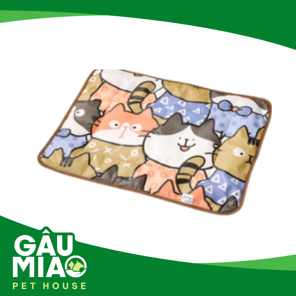 Thảm nằm cho mèo 2 mặt vải Da Pu họa tiết