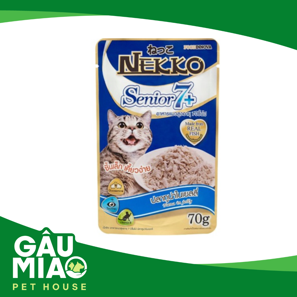 Pate Nekko cho mèo lớn tuổi 70g