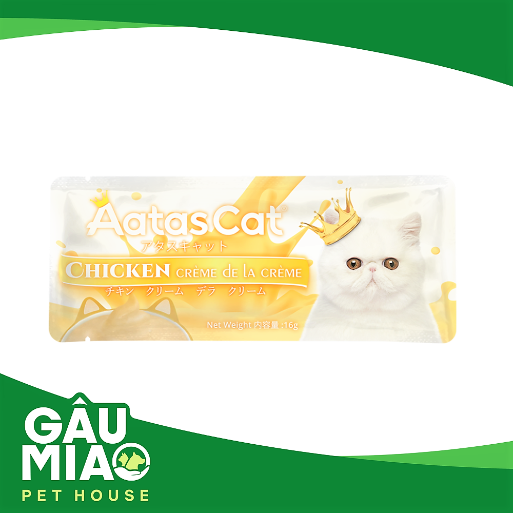Aatas Cat Creme - Sốt kem thưởng cho mèo gói 16g