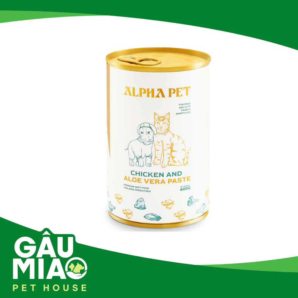 Alpha pet - pate cho chó mèo từ 1 tháng tuổi 400g