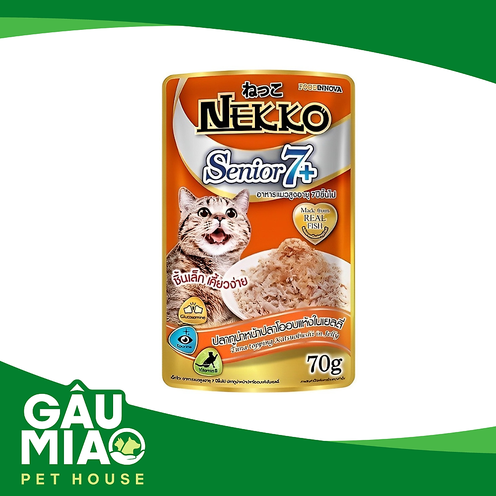 Pate Nekko cho mèo lớn tuổi 70g