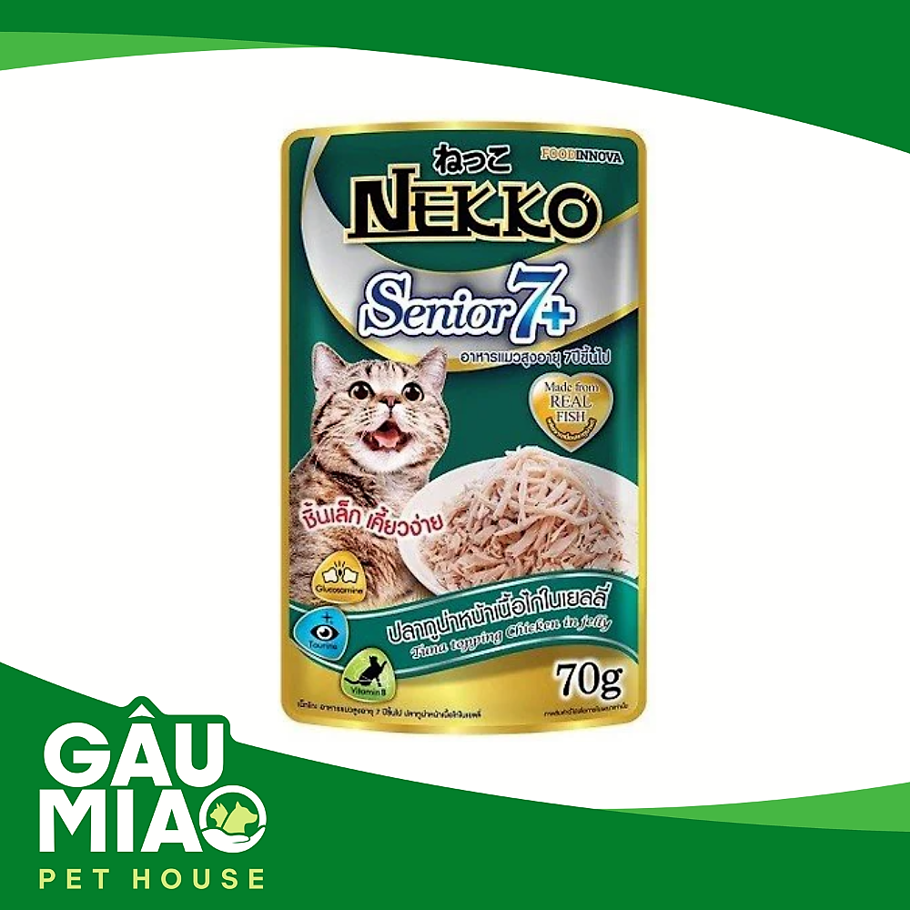 Pate Nekko cho mèo lớn tuổi 70g