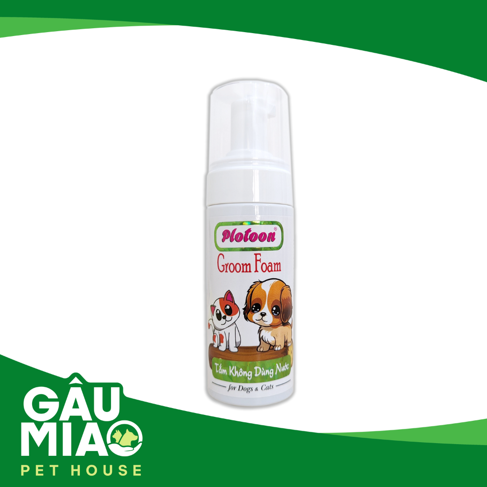 Groom Foam Plotoon - Sữa tắm khô cho chó mèo 140ml