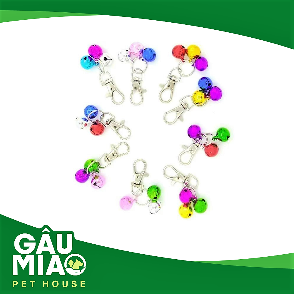 Combo 3 chuông nhỏ 12mm kèm móc khóa