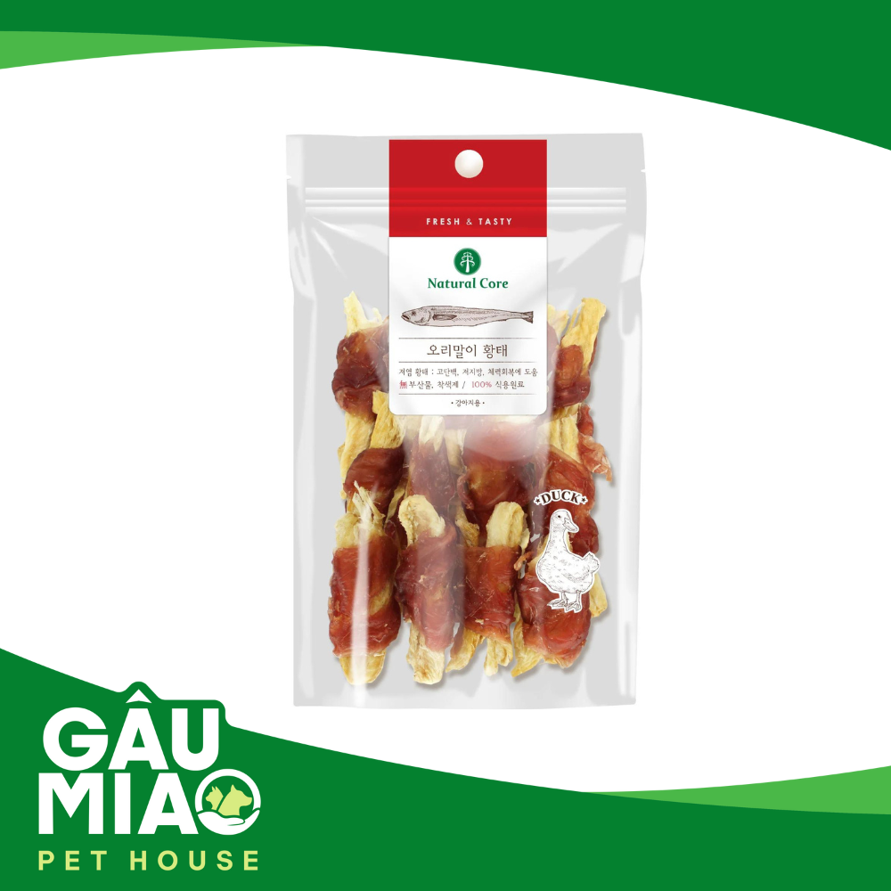 Natural Core- Thịt vịt cuộn cá minh thái 70g